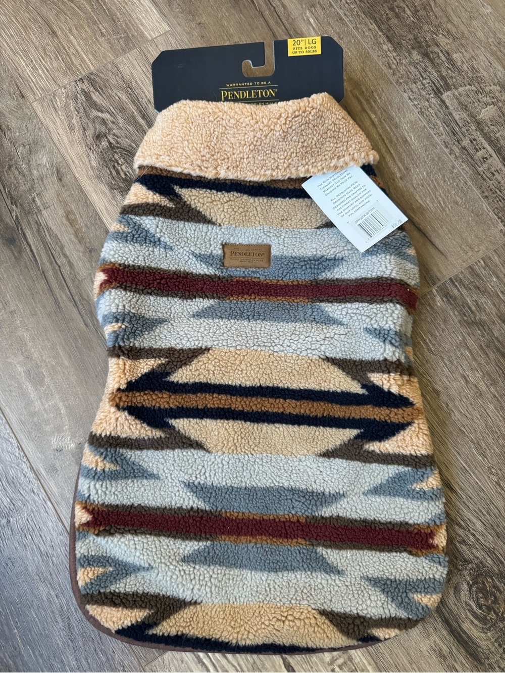 Pendleton Men's Cream Multi-Color Stripe Sherpa Pullover